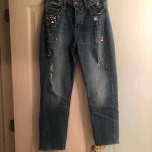 Jeweled, Light Wash, Destructed Joes Jeans